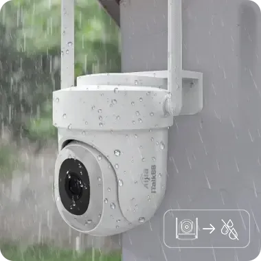 iTalkBB AIjia 家庭摄像头,IP65级别防水,室内室外24小时不间断录制使用。