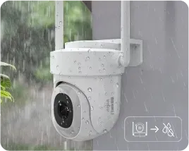 iTalkBB AIjia 家庭摄像头,IP65级别防水,室内室外24小时不间断录制使用。