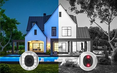 iTalkBB AIjia 智能家庭摄像头,夜间监测到移动物体时,自动开启补光灯,黑白影像立即转为全彩,