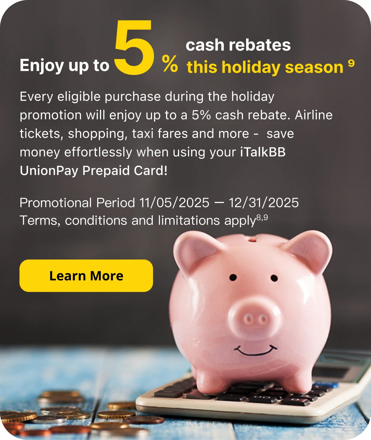 Prime APP – iTalkBB UnionPay Prepaid Card